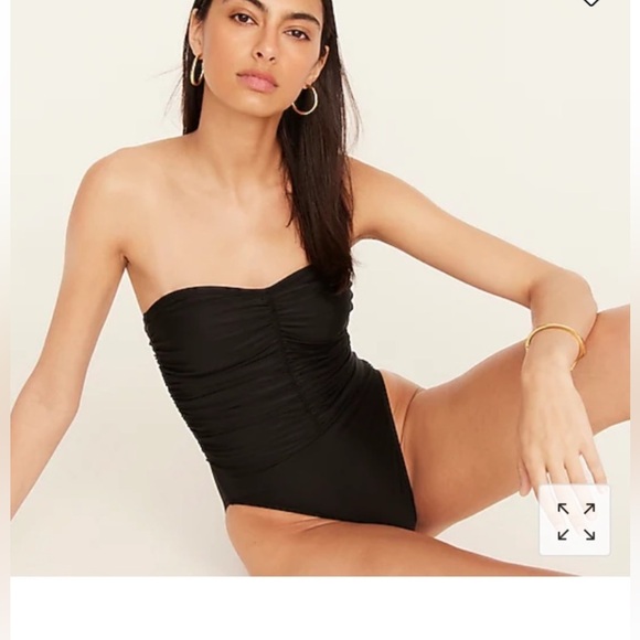 J Crew Ruched Sweetheart 1 Piece Swimsuit Plus Black Sz 24(3X) NWT - Picture 4 of 9